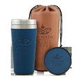 16 Oz. Regency Tumbler Gift Set w/ Tan Leather Pouch